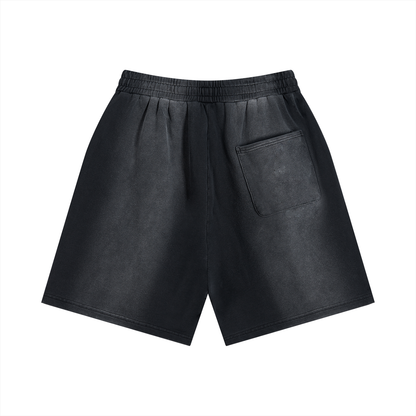 Your Future Sun Fade Distressed Shorts